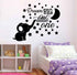 Dream Big Little One Lovely Elephant and Moon Stars Wall Decor Stickers for Kids Room Baby Girl Decals BA048 (Black)...