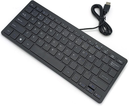 Mini Wired Keyboard(English) Ultra Thin and Light Portable 78 Keys Small USB Multimedia Desktop, Computer, Notebook, Laptop, Windows 7/8/10 (Engli...
