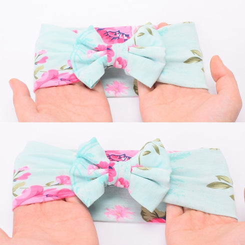 Galabloomer Receiving Blanket Headband Set Flower Print Baby Swaddle Blankets...
