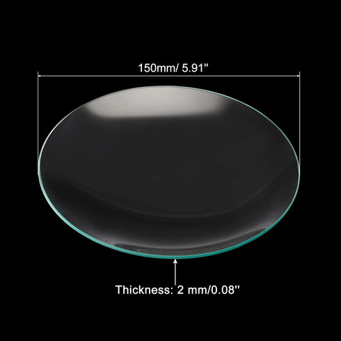 PATIKIL 150 mm Diameter Watch Glass, 3 Packs Beaker Cover Smooth Edges Chamfered Arc for Laboratory, Transparent...