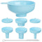 Wide Mouth Kitchen Funnel, Food Grade Plastic Cooking Canning Funnel with 4 Sizes Spouts for Filling Wide and Regular Mason Jars, Spray Dropper Oi...