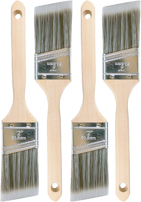 Vermeer Paint Brushes - 4-Pack - 2" Angle Sash Brushes for All Latex and Oil Paints & Stains - Home Improvement - Interior & Exterior Use...