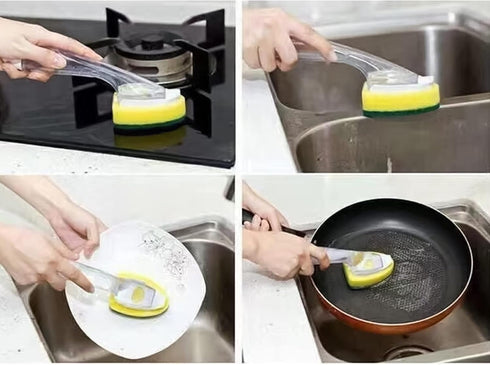 Dish Wand Refills Sponge Heads Individually Wrapped, Duty Heavy Dishwashing Sponge Refill Replacement Head, Scouring Pad Wipes Scrub Brush Pads 15...
