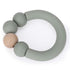 Socub Baby Teething Toy, Organic Baby Teething Ring, Socub Silicone and Wooden Baby Teether for Mouth Explore, BPA Free, 3+ Months(Sage)...