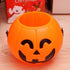 17cm Halloween Portable Pumpkin Bucket Trick or Treat Pumpkin Candy Pail Holder 2 Pieces...