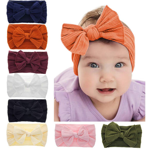 Baby Bow Headbands Turban Knotted, Girl's Hairbands for Newborn,Toddler and Childrens (8 Pack)...