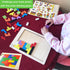 2 Pack Wooden Puzzle Blocks Geometric Tangram + Russian Blocks Puzzle for Kids & Adults, Intelligence Brain Teasers Toy Wooden Puzzle for All Ages...