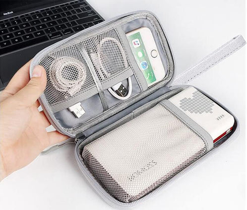 Electronic Organizer Small Travel Cable Organizer Bag, Digital Gadget Organizer Case, Waterproof Travel Gear Storage Carrying Sleeve Pouch for Cab...