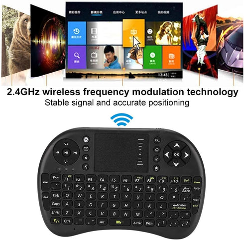 Cuifati Mini Keyboard, 2.4GHz 83 Keys Mouse Remote Multifunction Ergonomical Mini Keyboard Touch Keyboard...