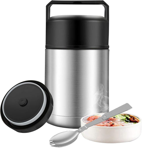 SSAWcasa Soup Thermos for Adults, 27oz Thermos for Hot Food, Wide Mouth Stainless Steel Food Thermos Jar, Insulated Lunch Container with Spoon & H...