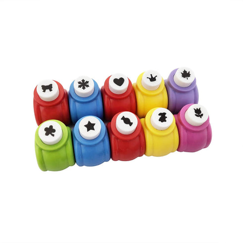 10 Pack Punch Craft Set, Colorful Crafts Hole Punch Shape, Hole Punch Shape Scrapbooking Supplies Shapes Hole Punch, Great for Crafting and Fun Pr...