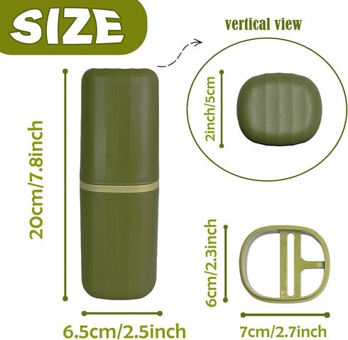 Toothbrush Travel Case Portable Travel Toothbrush Holder Toothbrush and Toothpaste Travel Case for School Bathroom Travel Camping Toothbrush Trave...