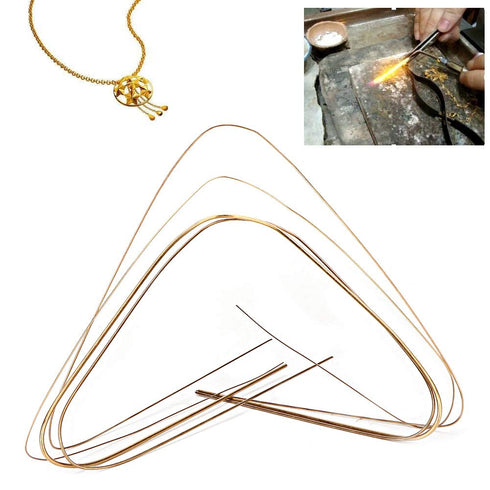 4pcs 0.5mm 0.7mm 1.0mm 1.5mm Gold Silver Copper Welding Rods,Flexible and Durable Soldering Wire for Jewelry Making Kit Welding Materials...