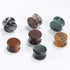COOEAR 14PC 7 Pairs Stone Ear Plugs Double Flare Saddle Stretching Gauges Expander Stretchers 2G(6mm)-5/8"(16mm)...
