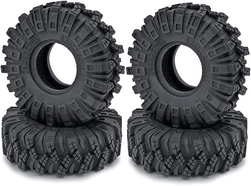 RCLIONS 4PCS Micro 1" Wheel Tyre Tires 62mm for All 1/24th Axial SCX24 Deadbolt,C10,JLU CRC,Bronco RC Crawler Truck Car...