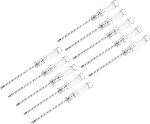 uxcell Mini Slotted Screwdriver, 3.0mm Flat Head 115mm Length for Small Appliances Repair, 10 Pcs...