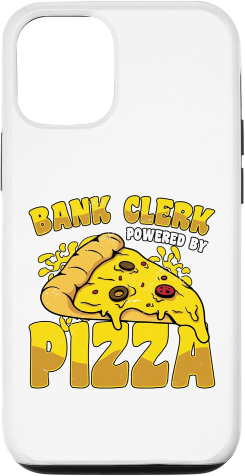 iPhone 12/12 Pro Bank Clerk Powered By Pizza Banker Finance Bookkeeper Bank Case...