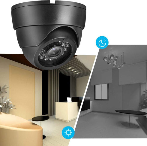 720P AHD Infrared Camera, CCTV Surveillance Security Camera with 24 Infrared Light Night Monitor, for Home Security System(NTSC)...