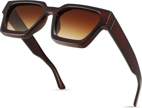 FEISEDY Retro 90s Square Sunglasses for Women Men Trendy Chunky Rectangle Sunglasses UV400 Protection B2385...