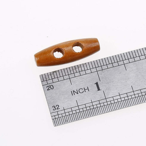 COTOWIN 24pcs Paint Wood Toggle Buttons Sewing Craft DIY Accessory,1-1/4 x 3/8 Inch (28 mm x 10 mm)...