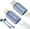 Lightning Female to USB-C Male Adapter(60W 1 Pack) & USB-C Female to Light-ing Male Adapter (30W 1 Pack) Compatible with iphone charger and More U...
