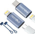 Lightning Female to USB-C Male Adapter(60W 1 Pack) & USB-C Female to Light-ing Male Adapter (30W 1 Pack) Compatible with iphone charger and More U...