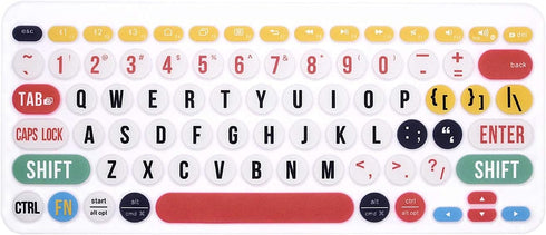 HRH - Ultra Thin Silicone Keyboard Cover Compatible for Logitech K380 Multi-Device Bluetooth Keyboard,Creative Rainbow font...