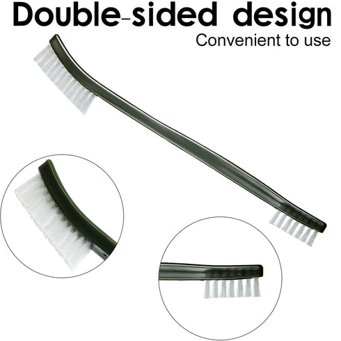 9 Pieces Mini Wire Brush Set Scratch Wire Bristles Brush Set Rust Paint Metal Cleaner Steel Nylon Brass Brush for Detailing Cleaning Welding Slag ...