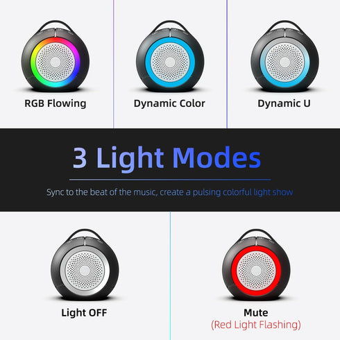 USB Computer Speakers for Desktop PC | Portable Plug-N-Play Laptop Speakers with Dynamic RGB Light, Ultra-Clear Sound, Loud Volume, Deep Bass, Tou...