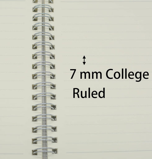 Yansanido 2 Pcs A6 College Ruled Clear Hardcover Spiral Notebooks Journals Planner 5.7 Inch x 4.1 Inch 160 Pages (80 Sheets) Thick Paper (Ruled 2 ...