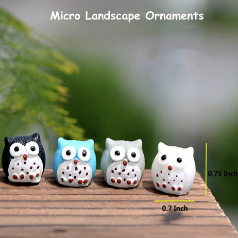 Owls Fairy Garden Accessories, Owls Miniatures for Fairy Garden Supplies, Miniature Figurines for Micro Landscape, Plant Pots, Bonsai Craft Decor,...