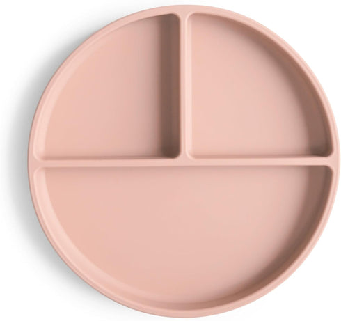mushie Silicone Suction Plate | BPA-Free Non-Slip Design (Blush)...
