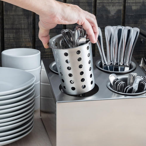 OCS Parts Stainless Steel Utensil Drying Cups | Stainless Steel | Perforated Kitchen Flatware and Silverware Holder...