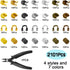2100 Pieces Brass Tube Crimp Beads and Bead Crimping Pliers findTop Knot Covers, Crimp Bead Covers, Crimp Tubes and Wire Guardians with Crimping P...