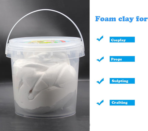 White Air Dry Modeling Clay 10.5 oz Ultra Light Magic Molding Clay No Crack Dough Primary Colors for Adults Kids Art Craft Kit...