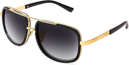 FEISEDY Retro Trendy Aviator Sunglasses Women Men Classic Vintage Square Sunglasses 70s Large Metal Shades B2321...
