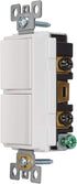 Broan-NuTone P2RW Two-Rocker Wall Control Switch for Bathroom Exhaust Fan, White, 2......