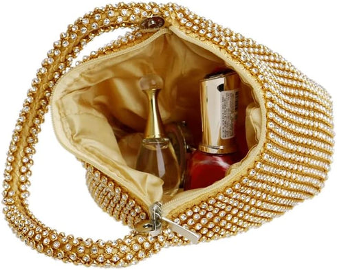 Women's Evening Bags Glitter Rhinestone Triangle Purse Party Prom Wedding Purse...