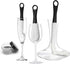 3 Pieces Decanter Cleaning Brush with 400 Pieces Cleaning Beads, Wine Glass Cleaner Brush Flexible Bottle Cleaning, Household Cleaning Tools for W...