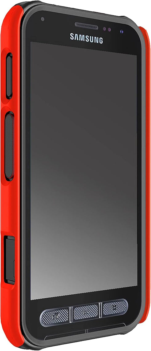 Case Compatible with Samsung Galaxy XCover FieldPro Phone Model SM-G889. Slim Protective Rugged Case with Built-in Kickstand (Red)......