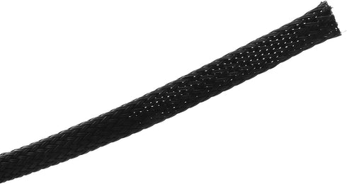 DGZZI Braided Wire Sleeve 16.4ft 1/4 Inch Flame-Retardant Black Expandable Braided Cable Sleeving for Automotive Wire Audio Video and Other Home D...