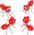 Metal Yard Art Garden Decor Cute Ant Outdoor Wall Sculptures Patio Lawn Ornament Fence Decoraions - Set of 4 Red...