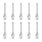 10pcs 12Gauge Stainless Steel Dispensing Needles, 1" All Metal Glue Needle Tube Blunt Tips Luer Lock for Thick Liquids, Ink, Glue, Lab Use...