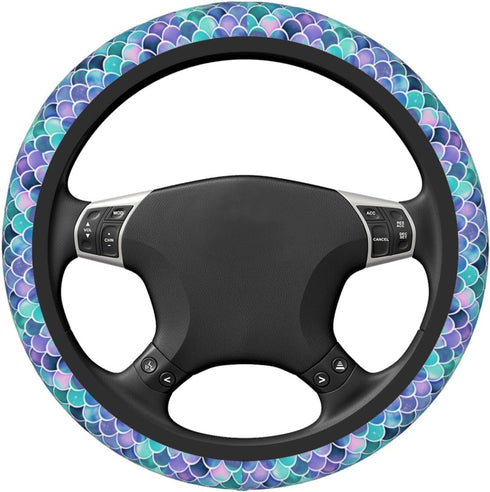 Mermaid Universal Steering Wheel Covers, Cute Car Accessories for Women Girls Car Truck...