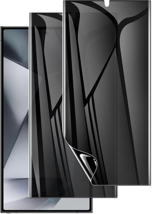 LYWHL 2 Pack for Samsung Galaxy S24 Ultra Privacy Screen Protector, Anti-Spy Flexible Hydrogel Film, Sensitive Touch & Fingerprint Unlock, Durable...