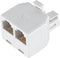 Ge 26191 Duplex Wall Jack Adapter (White, 4-Conductor)...