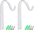 MECCANIXITY Iron Wall Hooks Hanging Bracket 4 Inch Indoor Outdoor for Hanging Lanterns Plants and Lights (White, Pack of 2)...