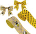 12 Yards Bumble Bee Ribbons Bee Wired Edge Ribbon Honeybee Decorative Ribbons Yellow Craft Ribbons for Wrapping Floral Hanging Ornaments Home Deco...