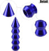 ACROPIX Universal Shift Knob Automatic Stick Gear Shifter Knob for Cars with 3 Adapters 8mm 10mm 12mm Blue - Pack of 4...