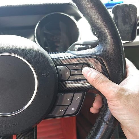 ABS Interior Steering Wheel Button Frame Cover Trim for Ford Mustang Accessories 2015 2016 2017 2018 2019 2020 2021 2022 2023 (Not for 2024 Model)...